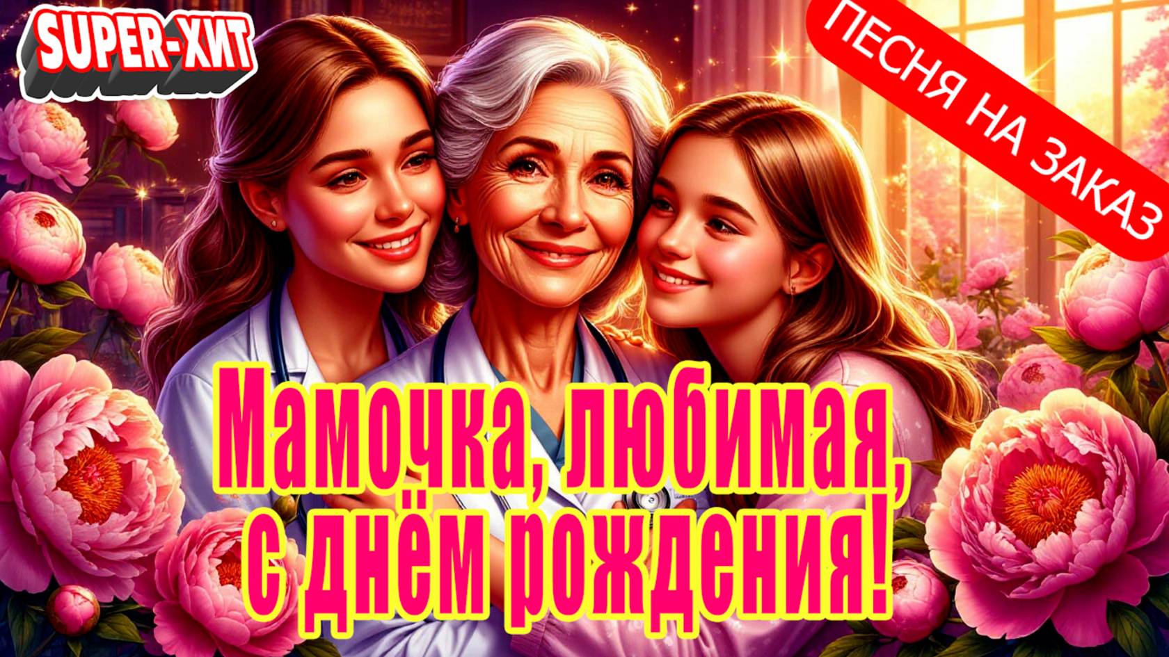 Мамочка, любимая, с днём рождения! (песня на заказ - Музыкальный апельсин) смотреть онлайн