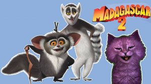Мадагаскар 2 Смешной и милый жираф делает такое... 🐱 Madagascar 2 с говорящим КОТЕНКОМ АБИ #237