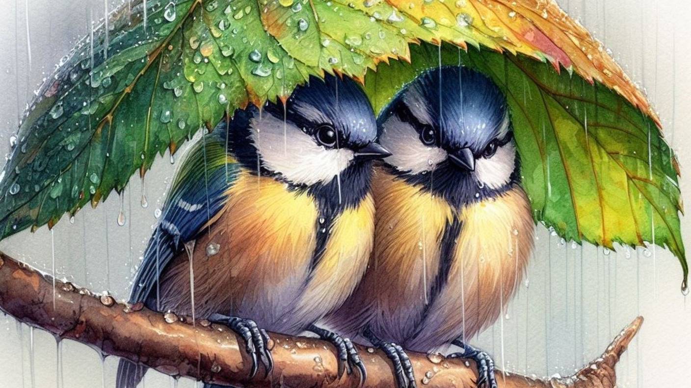 Гармония Природы: Дождь и Пение Птиц для Спокойствия и Умиротворения смотреть онлайн