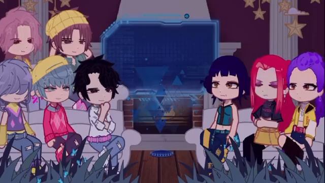 Kpop demon hunters + Saja Boys react to future | Gacha React смотреть онлайн