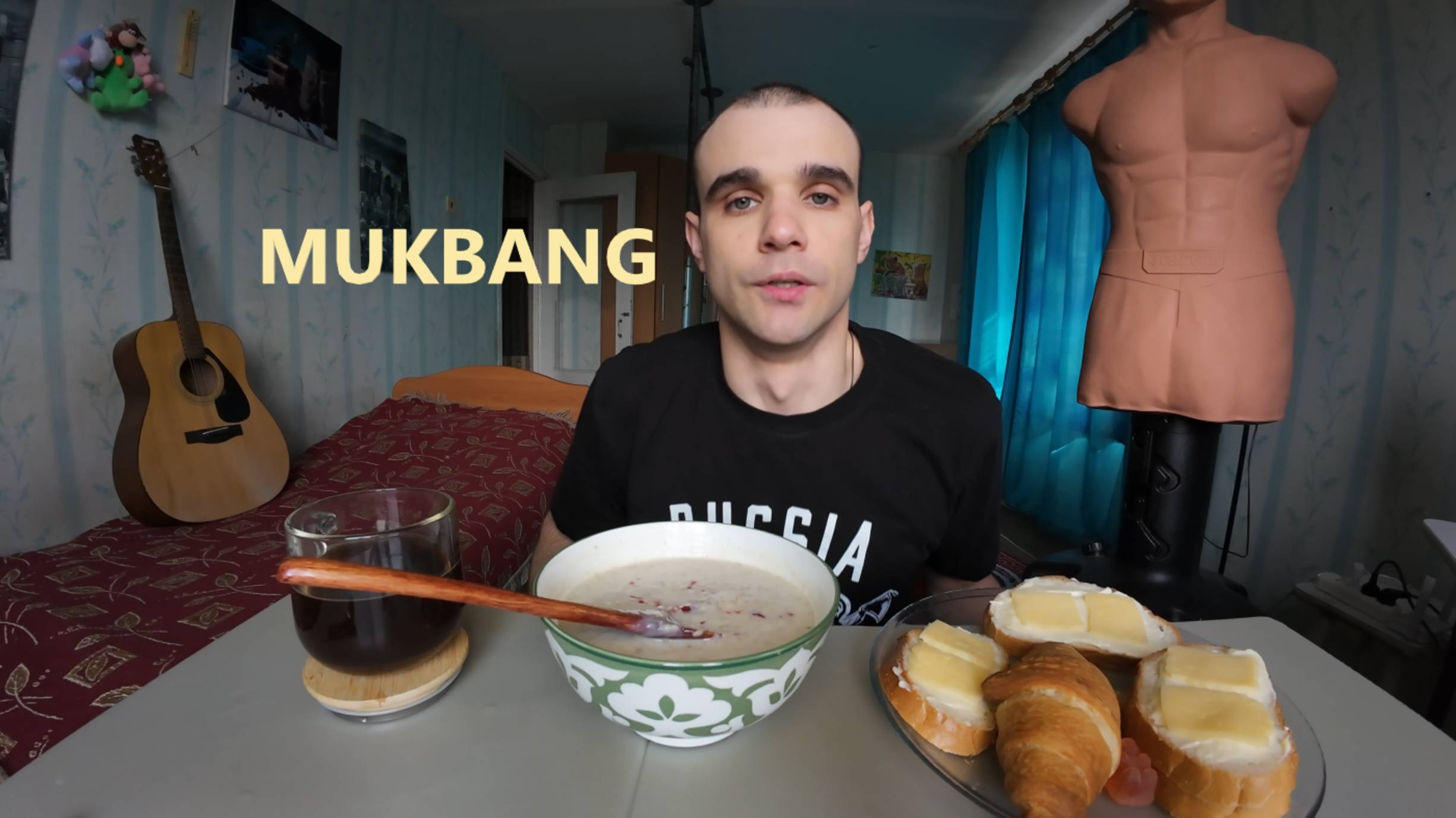 МУКБАНГ КАША ОВСЯНАЯ ( ГЕРКУЛЕС ) / БУТЕРБРОДЫ - ХЛЕБ, СЫР, МАСЛО / КРУАССАН / MUKBANG / АСМР смотреть онлайн