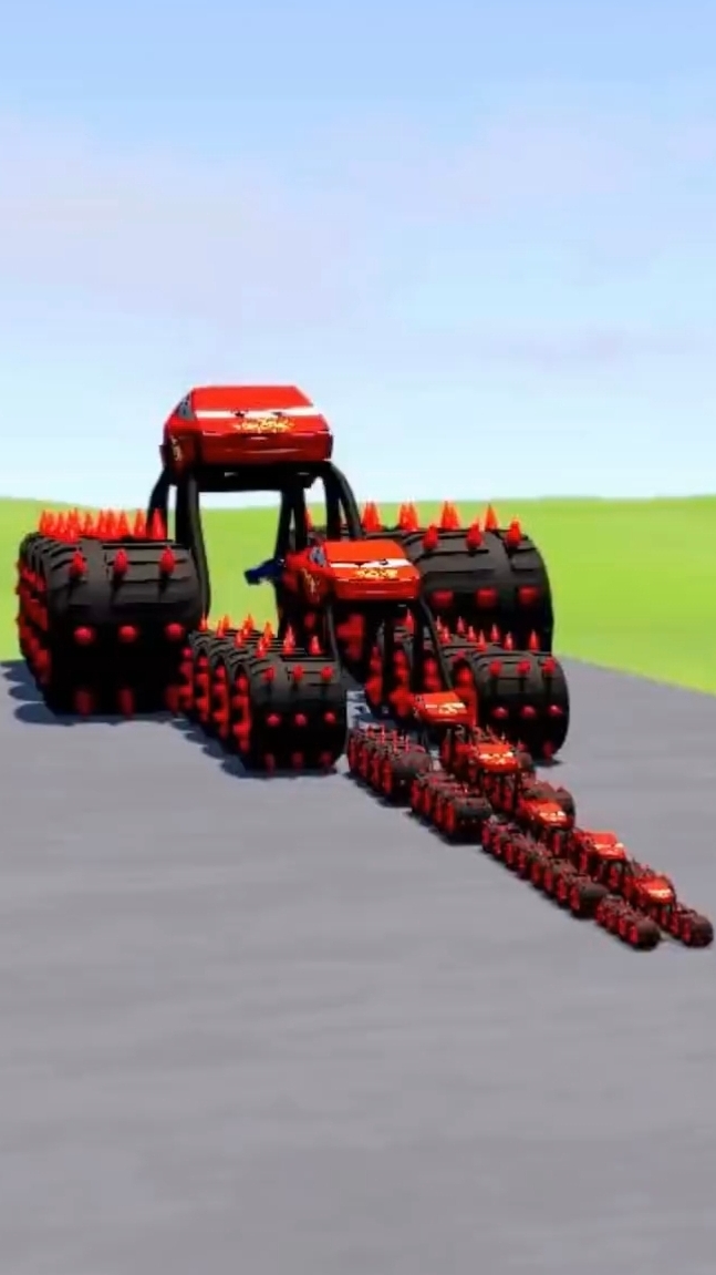 Большая и маленькая машинка против портальной ловушки | Beamng drive смотреть онлайн