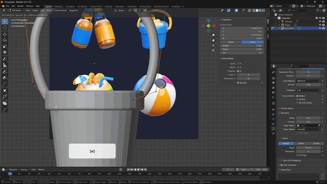 Создание стилизованной модели детского ведерка