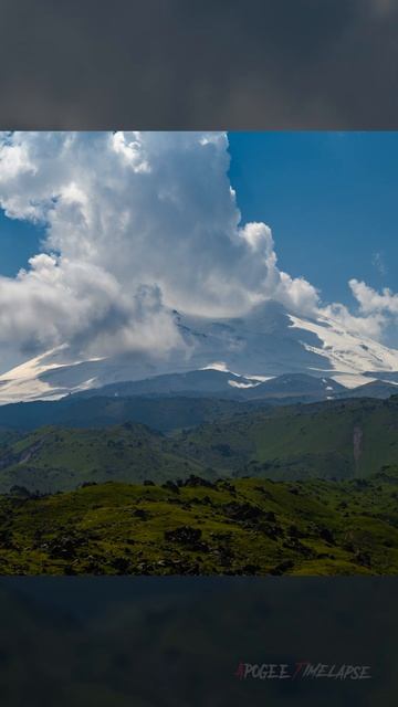Облака над Эльбрусом. Таймлапс.