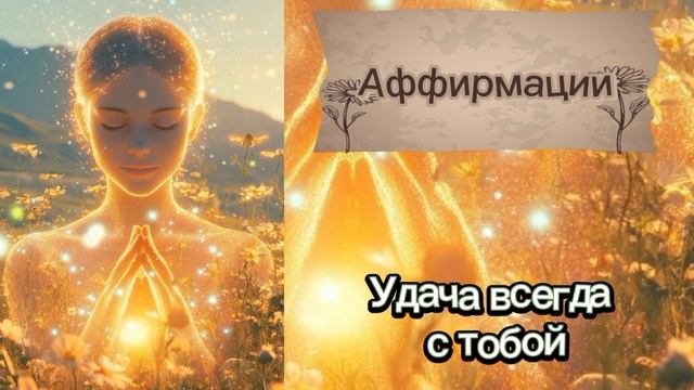 Аффирмации на удачу, на удачные события, слушай, как настрой на день