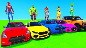 Мультики про машинки. Супер гонки на машинах. Человек-Паук и супергерои. Гонки на машинах.