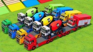 Мультики для детей про яркие грузовички бетономешалки. Мультики для малышей про машинки грузовики