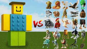 Нубини Пиццанини против всех боссов Итальянского Брейнрота, Майнкрафт Битва мобов с модами