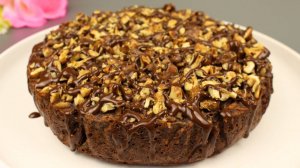 Шоколадно-яблочный пирог. Без сахара! Без муки!