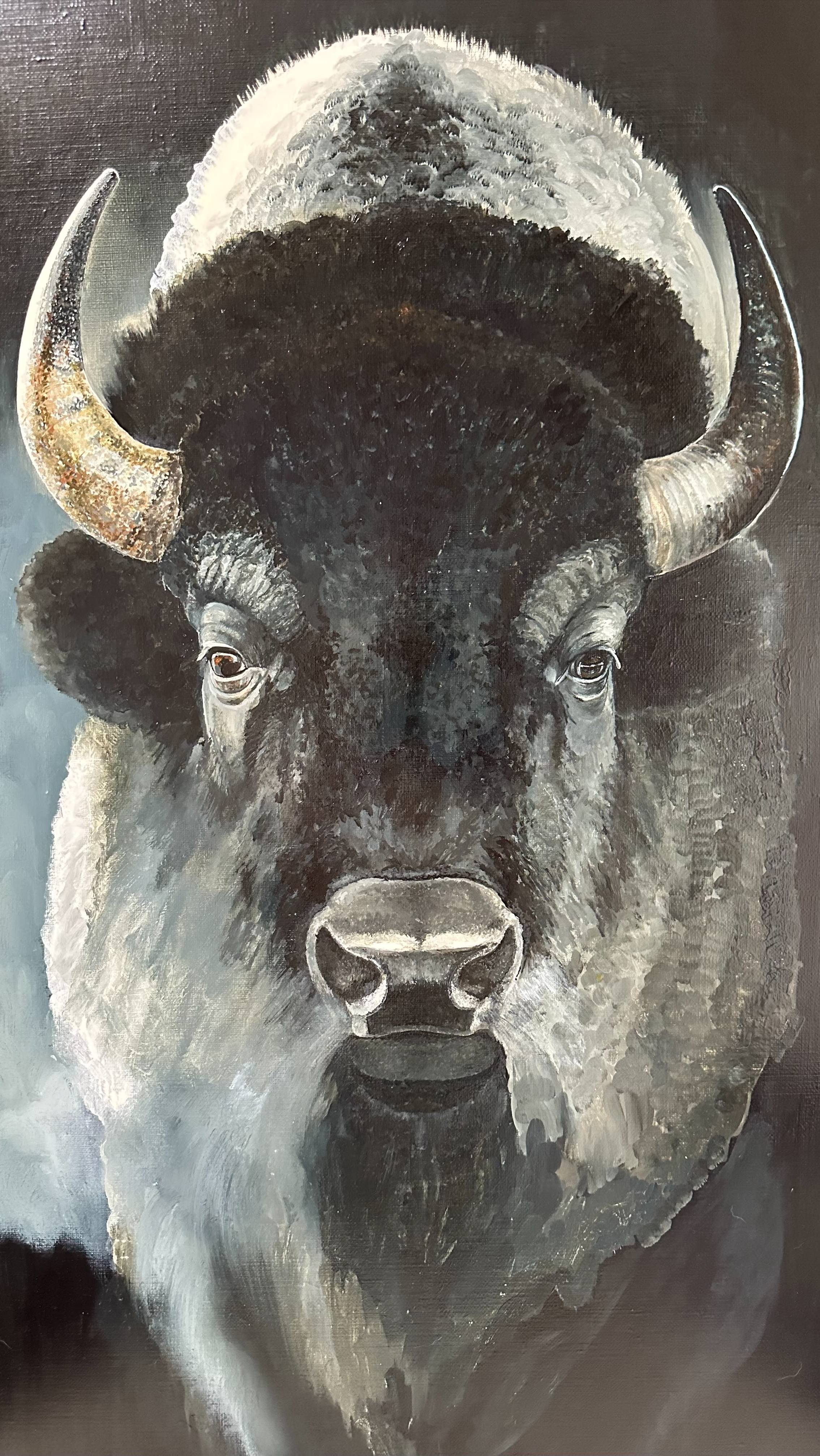 Картина маслом «Бизон».