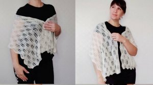 ✨️Палантин спицами "Всё в ажуре"✨️Мастер класс ✨️