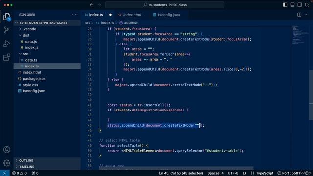 5. Outputting The Student Status