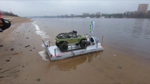 Плот для радиоуправляемых внедорожников. Тест