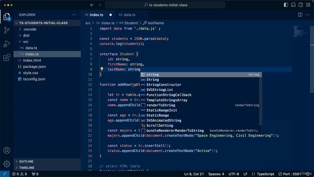 2. Creating the Students Interface смотреть онлайн