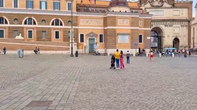 Рим Италия пешая прогулка площадь Пьяцца-дель-Пополо в Риме обзор  достопримечательности