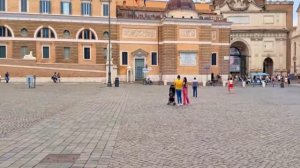 Рим Италия пешая прогулка площадь Пьяцца-дель-Пополо в Риме обзор  достопримечательности