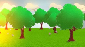 Детский футаж Деревья и цветы