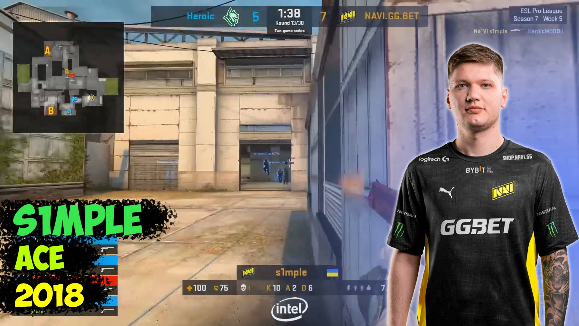 S1mple ACE Cache | S1mple Highlights | S1mple Vs Heroic | NaVi 2018