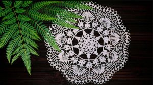 Салфетка "Папоротник". Часть 2