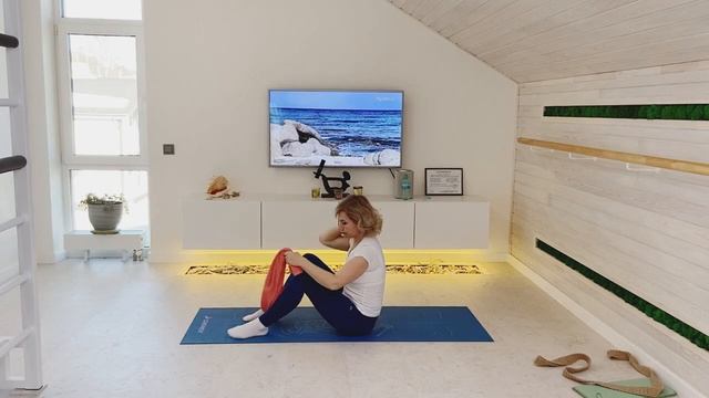 ПодЗарядка Тренировка Пилатес с полотенцем