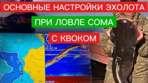 НАСТРОЙКА ЭХОЛОТА для ловли СОМА С КВОКОМ