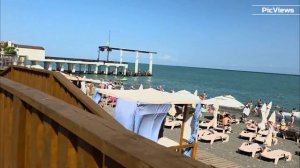 Сочи Адлер пляж Огонёк-2 сегодня 14 августа 2025. Море и погода в Адлере сейчас. Обстановка на пляже