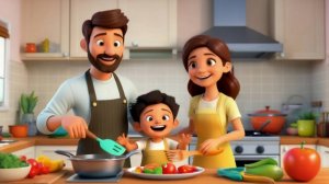 Музыкальный мультик детям. Моя семья