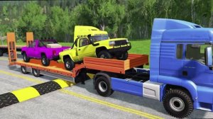 Мультики про машинки. СМЕШНЫЕ МОМЕНТЫ с внедорожниками и грузовиками.