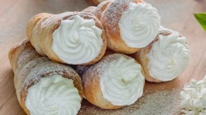 Слоёные Трубочки с Заварным Белковым Кремом 🔥