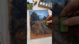 Пейзаж пастелью Earthberry