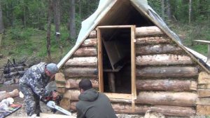 Жизнь ОТШЕЛЬНИКА Строим Избу в ДЕВСТВЕННОЙ ТАЙГЕ Рыбалка 2025 Сухопит 5авг Изба Охота Сибирь