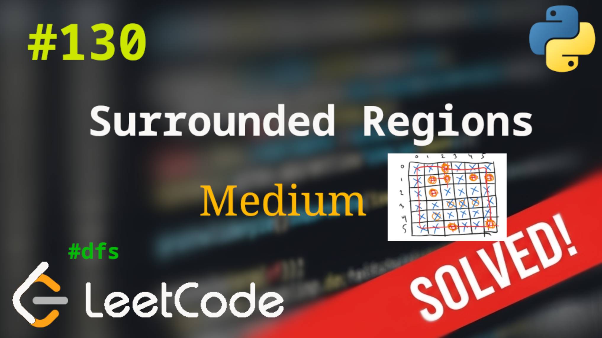 130. Surrounded Regions | Решение с комментариями | LeetCode | DFS смотреть онлайн