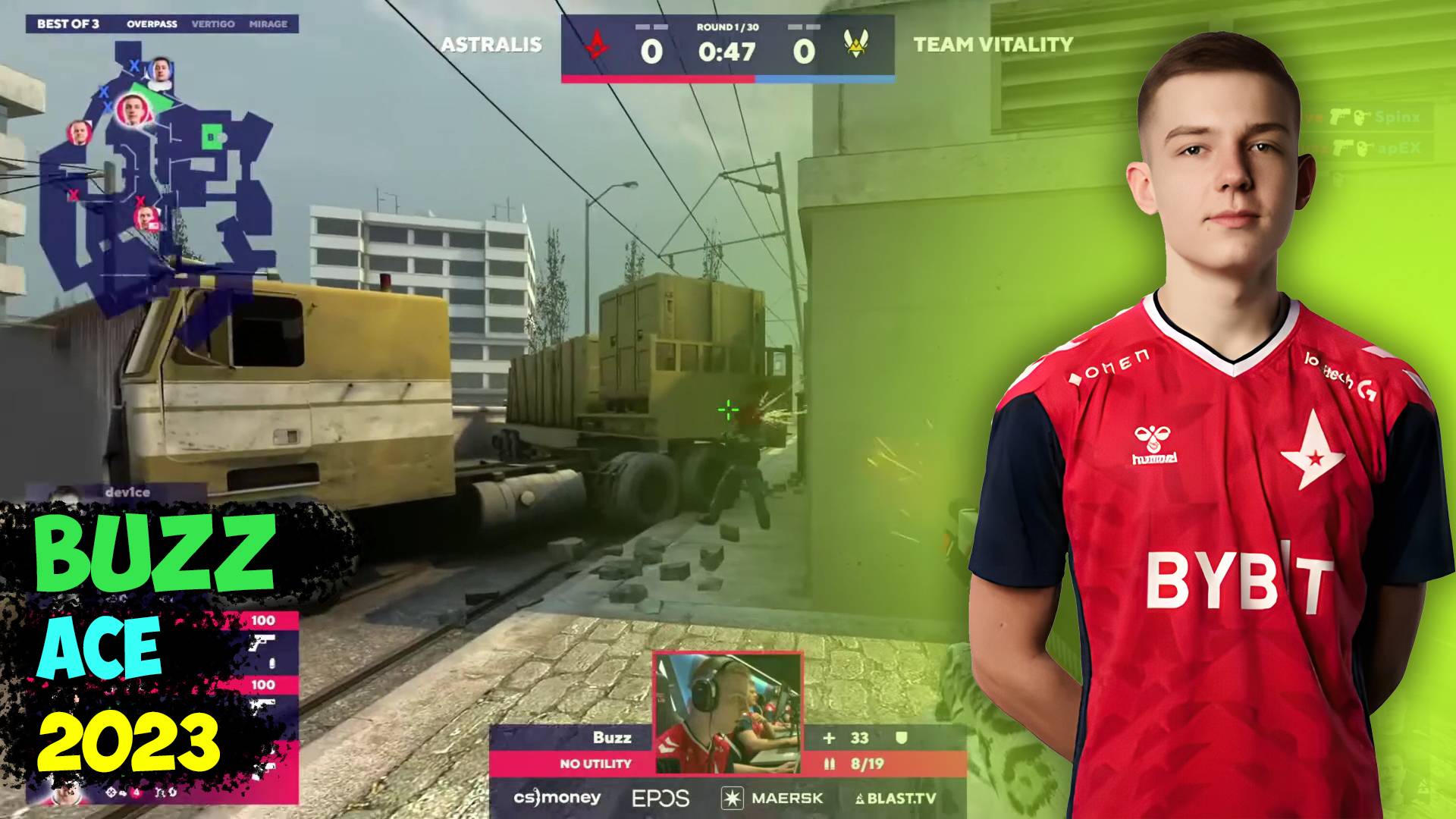 Buzz Cs Go Highlights | Buzz ACE Vitality | Buzz ACE Overpass | Buzz ACE Pistols