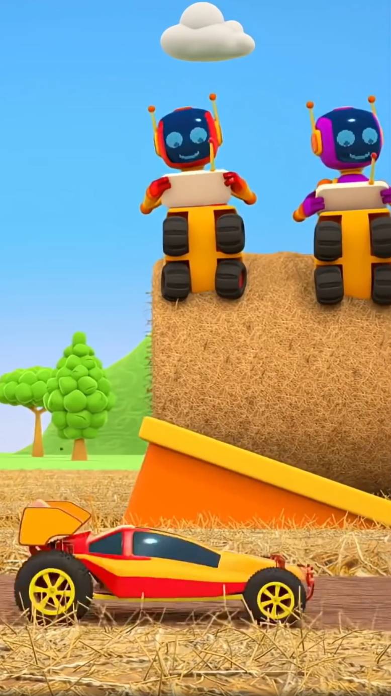 Роботы устроили ГОНКИ на поле! 🏁🔥 #машинки #мультики #детскийканал смотреть онлайн