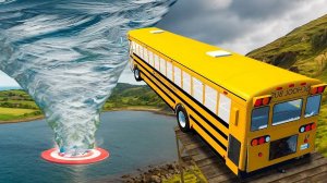 СМЕРЧ СМЕРТИ! ПРЫЖКИ ЧЕРЕЗ ТОРНАДО НА ШКОЛЬНОМ АВТОБУСЕ В BeamNG.drive