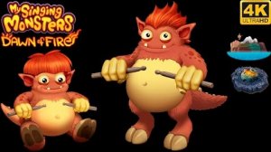 Ударнщик - Юный/Взрослый Все Песни и Анимации (My Singing Monsters Dawn Of Fire)