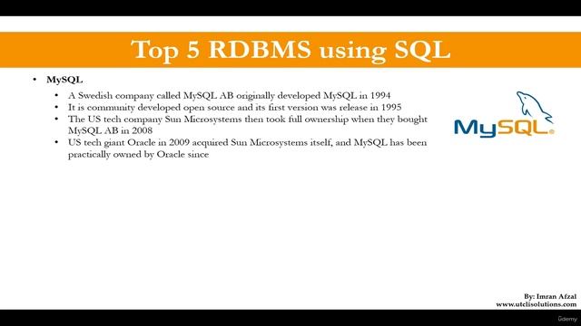 dba_1.6. Top 5 RDBMS using SQL смотреть онлайн