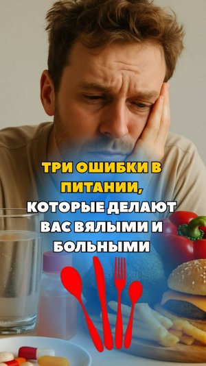 ТРИ ОШИБКИ В ПИТАНИИ, КОТОРЫЕ ДЕЛАЮТ ВАС ВЯЛЫМИ И БОЛЬНЫМИ