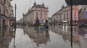 Проливной дождь в центре Лондона ⛈️ Прогулка по Вест-Энду, Лондонские улицы ранним утром.