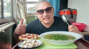 мукбанг/обжорыч/суп с фрикадельками/