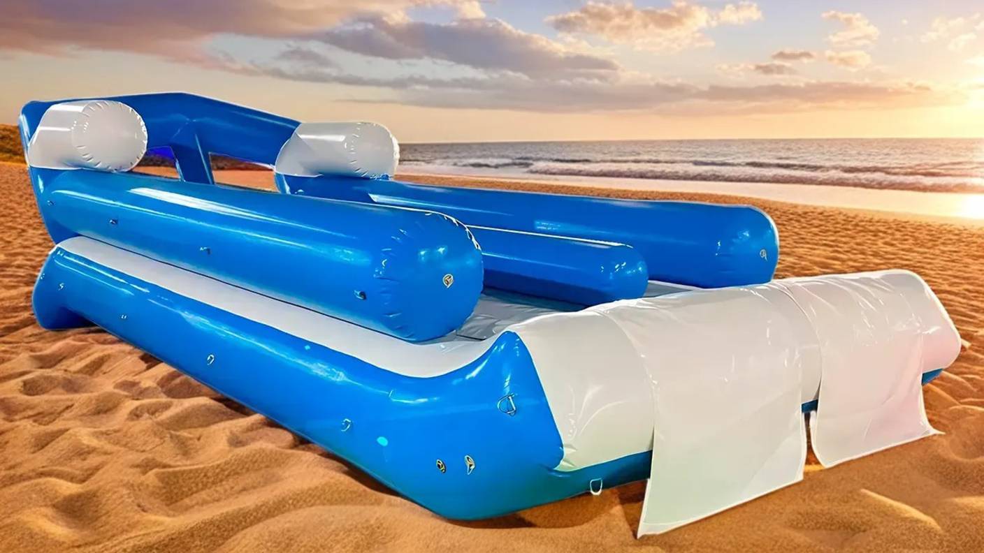 Надувная водная горка “Стрела”, 8*3,7*5,5 м смотреть онлайн