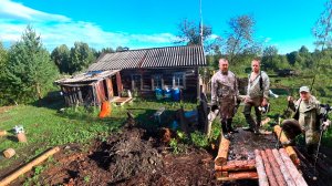 Живём в тайге. Как три блогера в тайге баню строили и не только.