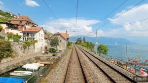 🚄 4К SmartTV ➤ Поездка вдоль Женевского озера, Алламан - Вильнев, Швейцария! UHD 60fps