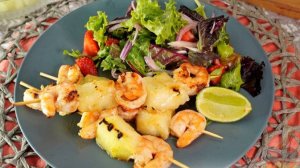 Удивляем свои вкусовые рецепторы неожиданным сочетанием! ШАШЛЫК ИЗ КРЕВЕТОК С ДЫНЕЙ И ЛАЙМОМ