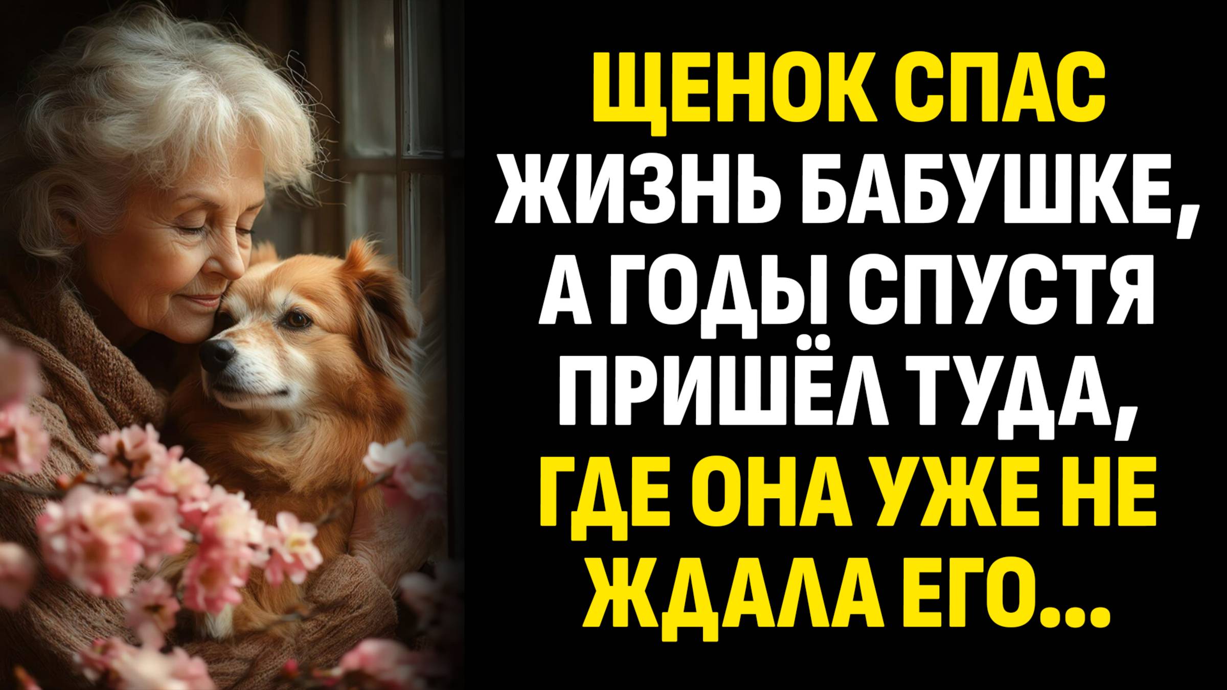 Жизненные истории. Щенок спас жизнь бабушке, а годы спустя пришёл туда, где она уже не. Аудиокниги