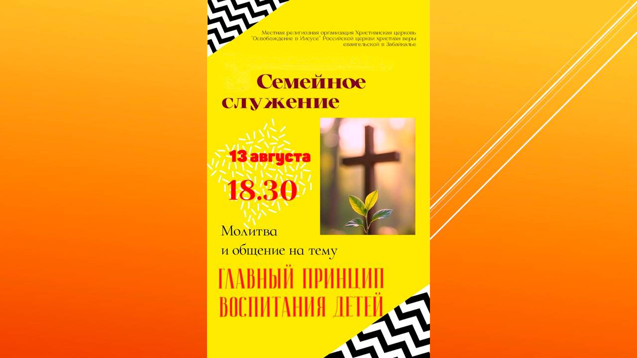13.08.2025 Семейная встреча Лиляев В.Г. Главный принцип воспитания детей