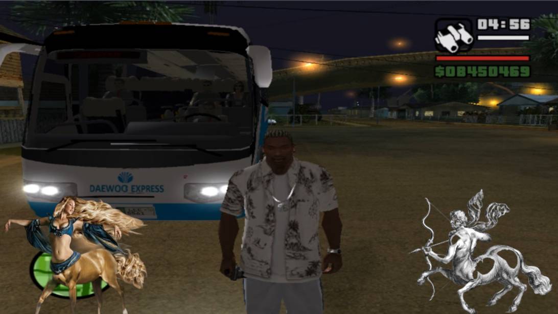 GTA SAN ANDREAS Туристический автобус! смотреть онлайн