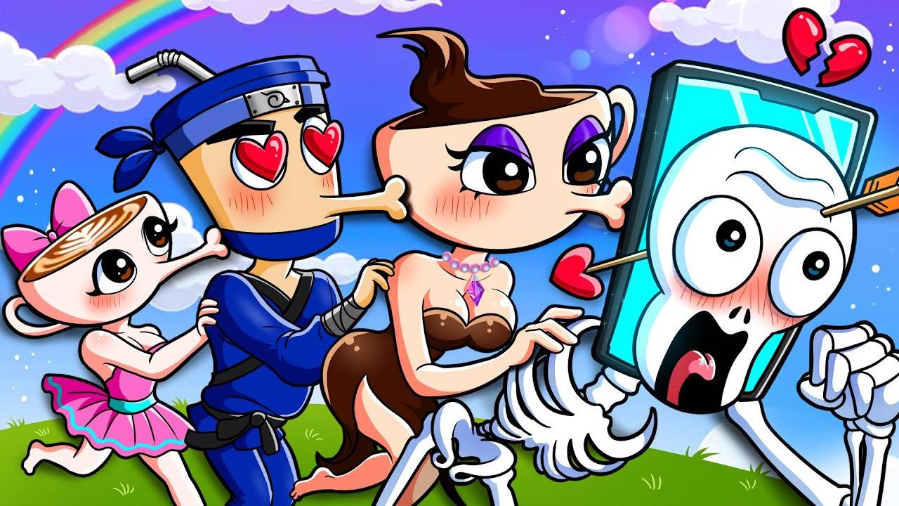 Чу~! 💖 Эстафета поцелуев Brainrot — Самый счастливый день в Pot Hotspot?!😆😆 / Brainrot и Sprunki смотреть онлайн