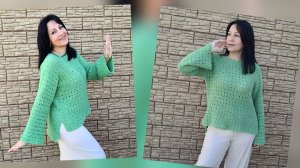 ✨️Джемпер крючком "Весна '✨️Мастер класс ✨️