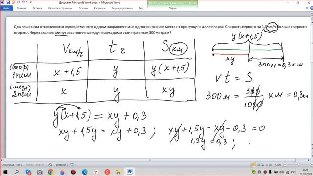 Два пешехода отправляются одновременно в одном направлении из одного и того же места на прогулку по